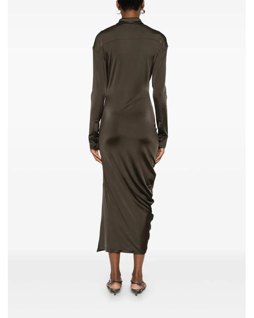 McQueen Gray Shirt Midi Dress