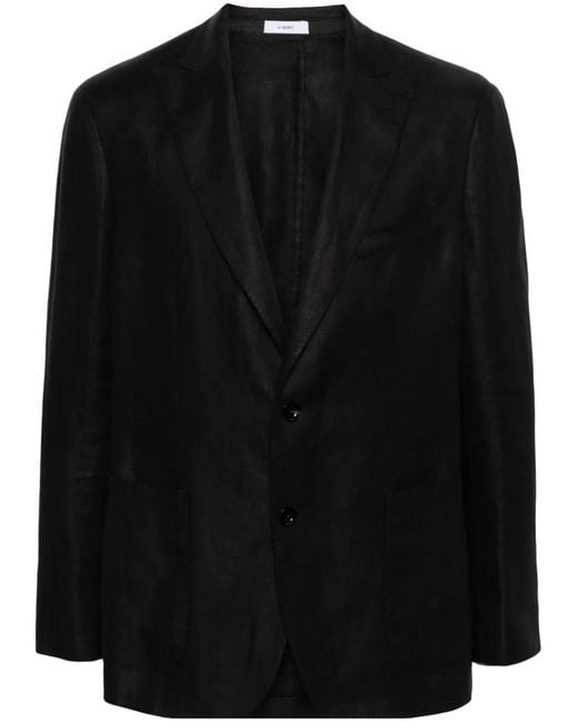 Boglioli Black Interlock-Twill Suit Jacket for men
