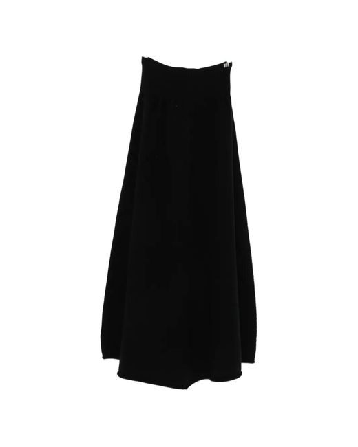 Extreme Cashmere Black Grace Short Knitted Maxi Skirt