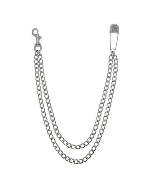 KAMIYA Metallic Safety-Pin Curb-Link Wallet Chain for men