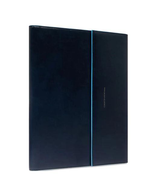 Piquadro Blue Leather Notepad Holder