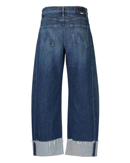Mother Blue The Half-Pipe Cuffed Jeans