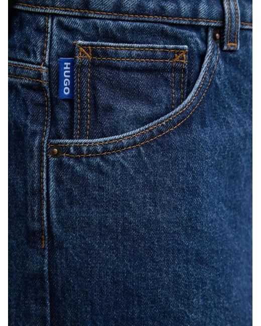 HUGO Blue Logo-Plaque Jeans