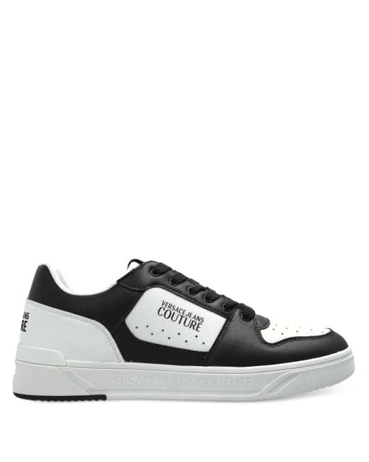 Versace Jeans Couture Black Sports Shoes With Printed Logo for men