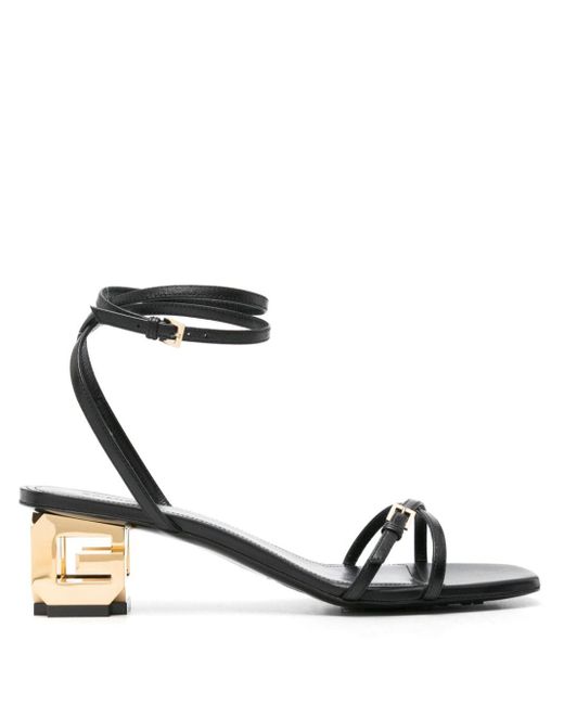 Givenchy Black G Cube Leather Sandals