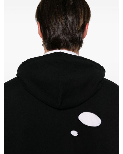 Felpa Cut & Sewing con cappuccio di Givenchy in Black da Uomo