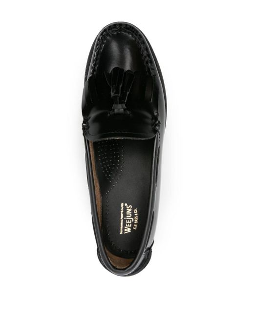 G.H.BASS Black Weejuns Esther Kiltie leather loafers
