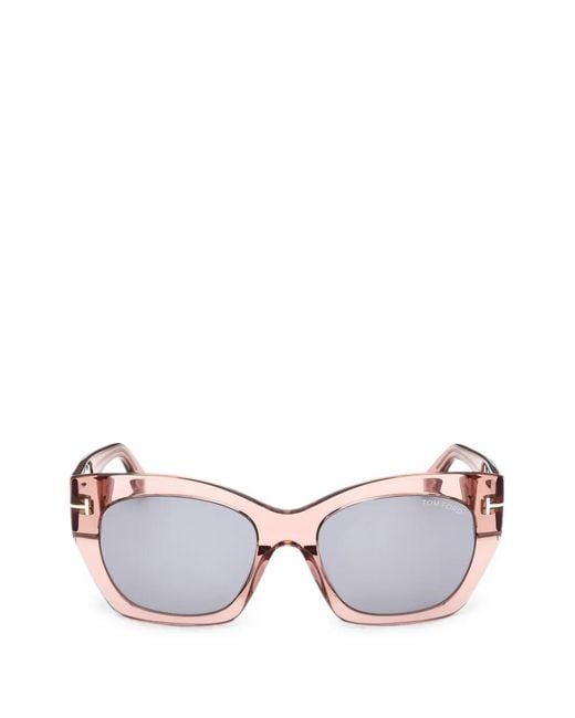 Tom Ford Pink Joni-02 Butterfly-Frame Sunglasses