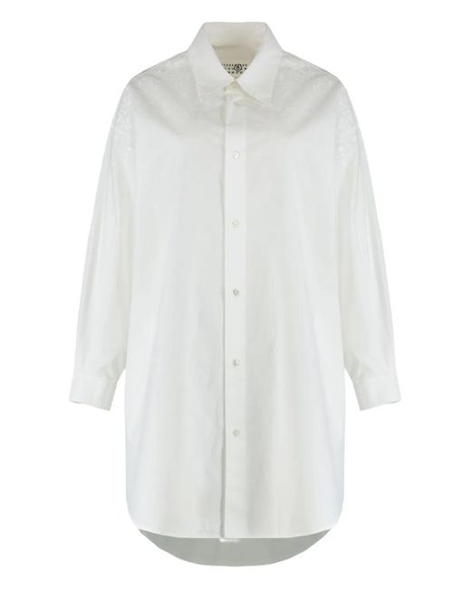 MM6 by Maison Margiela White Chemise En Coton