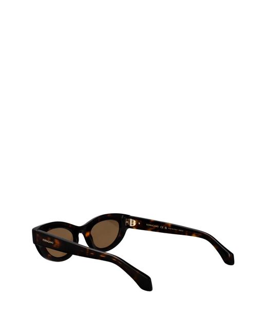 Ferragamo Eyewear Black Sf2062Se Tortoiseshell-Effect Sunglasses