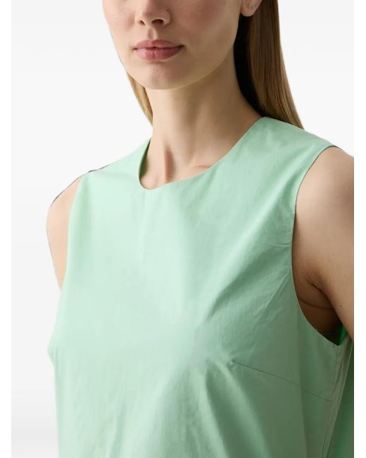 Benetton Green Cut-Out Sleeveless Maxi Dress