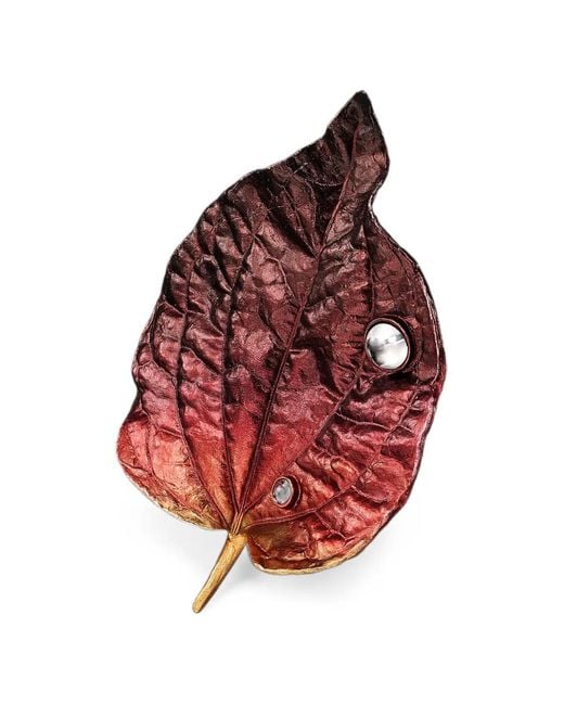 Anabela Chan Blue Autumn Leaf Brosche