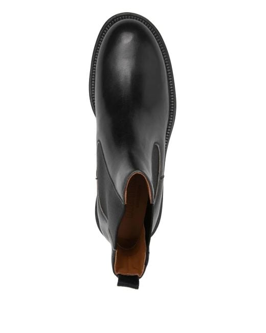 Buttero Black Elasticated-Ankle Boots for men