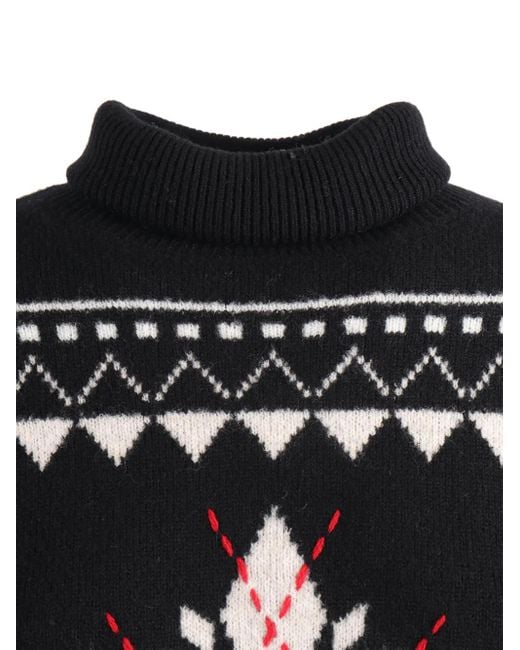 Maglione A Collo Alto di Ballantyne in Black