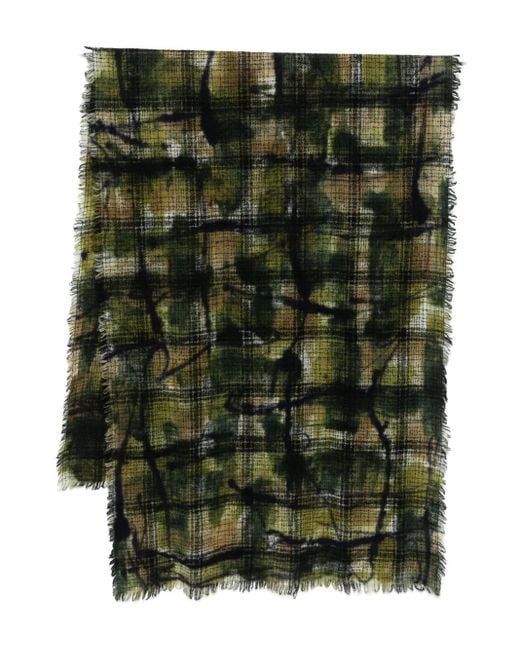 Faliero Sarti チェック スカーフ Green
