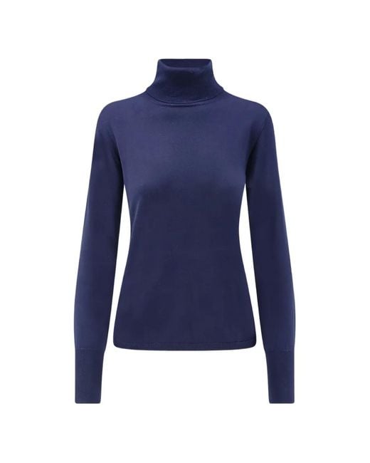 Aspesi Blue Roll-Neck Long-Sleeve Sweater