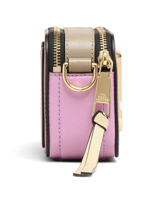 Marc Jacobs Purple Sac À Bandoulière Snapshot Colour Block En Cuir