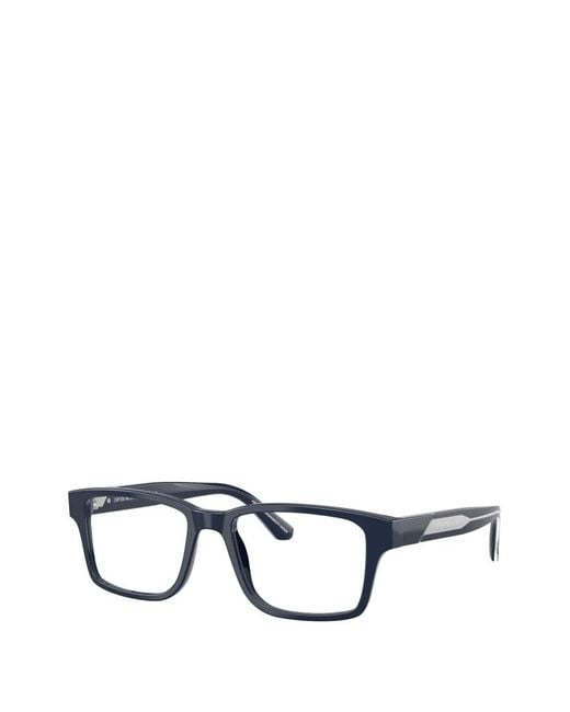 Emporio Armani Black Rectangle-Frame Glasses for men
