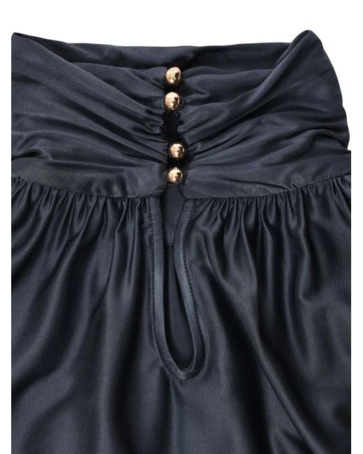 Rabanne Blue High-Neck Top