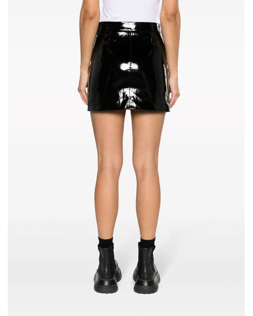 Zadig & Voltaire Black Jinette Vinyl Leather Miniskirt
