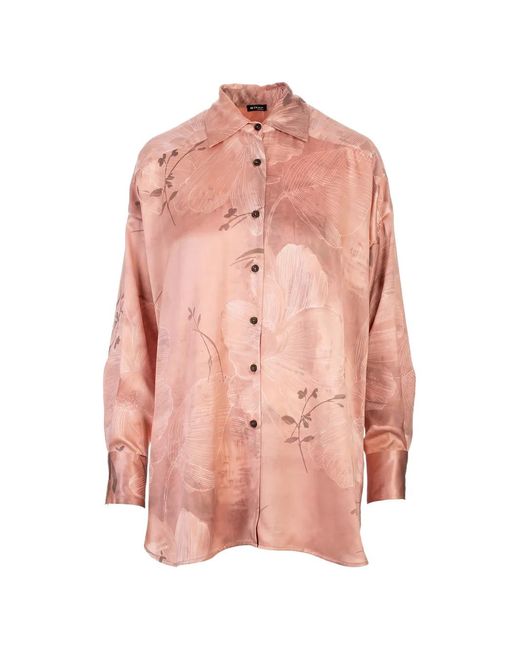 Kiton Pink Floral-Print Shirt