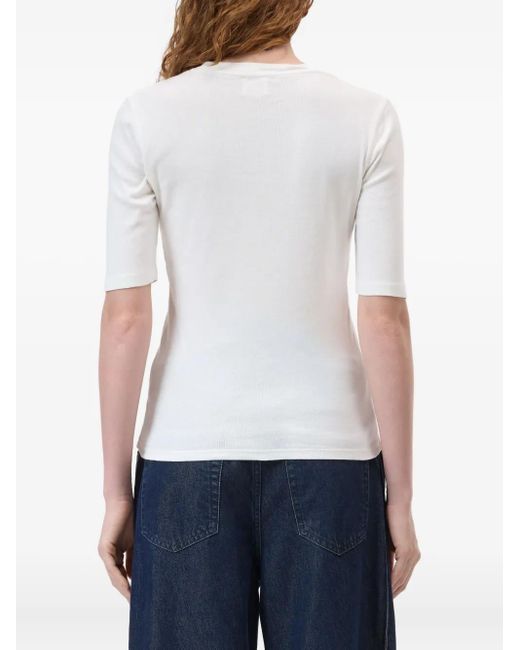 Closed White Crew-Neck Short-Sleeved T-Shirt