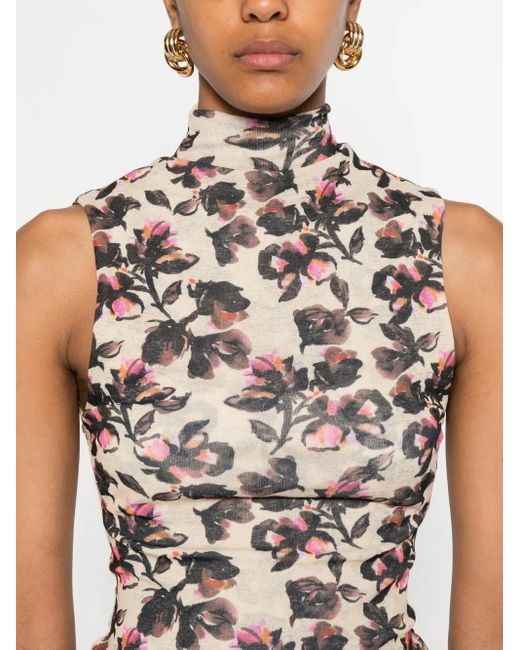 Nanushka Coltrui Met Bloemenprint in het White