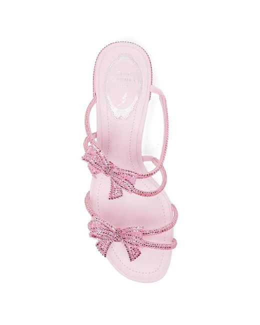 Rene Caovilla Pink Ribbon Sandals