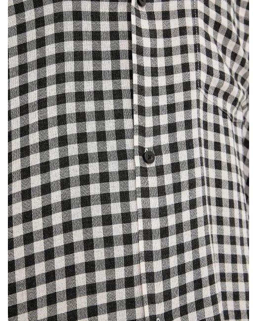 Won Hundred Gray Check-Pattern Shirt for men
