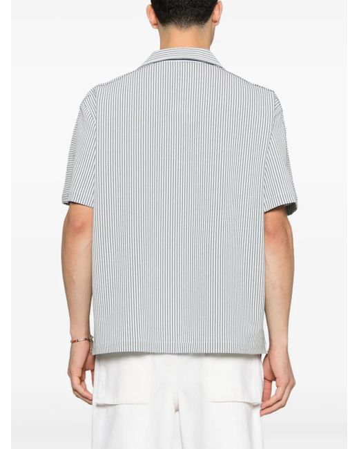 メンズ Jonathan Simkhai ストライプ Tシャツ Gray