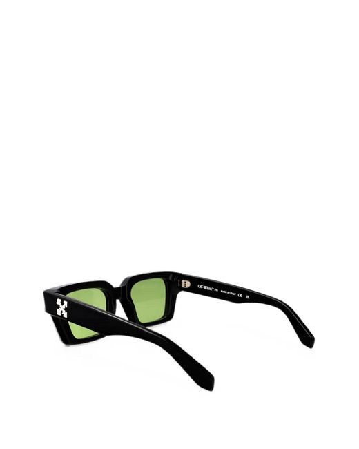 Off-White c/o Virgil Abloh Green Virgil L Rectangle-Frame Sunglasses