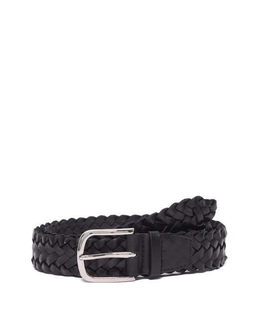 Orciani White Braided Leather Belt for men