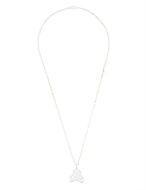 Mastermind Japan White Logo Necklace for men