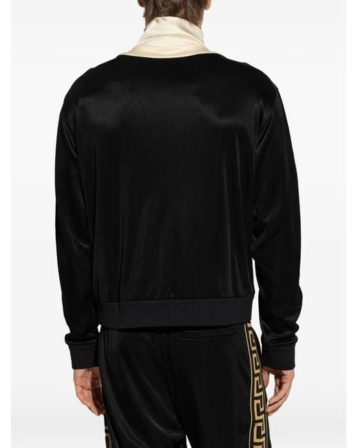 Versace Black Zip-Up Sweatshirt for men