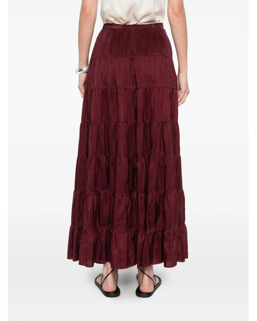 Forte_forte Purple Tiered Maxi Skirt