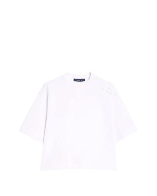 Sportmax White Neck-Detail T-Shirt