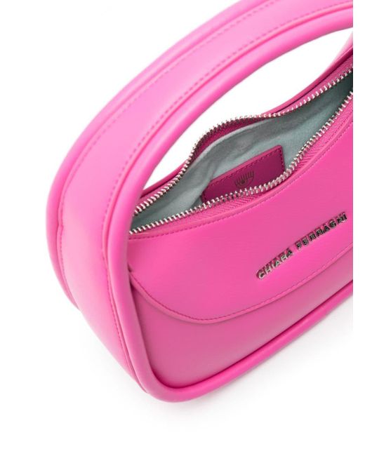 Chiara Ferragni Pink Eyelike-motif Faux-leather Tote Bag