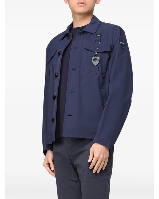 Blauer Blue Patch-Pocket Button-Fastening Jacket for men