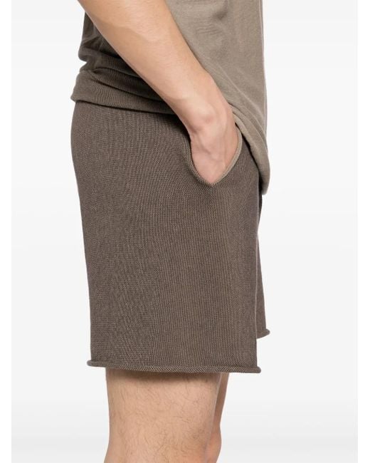 Label Under Construction Brown Cotton Shorts for men