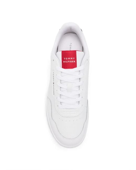Tommy Hilfiger White Logo-Detail Sneakers for men