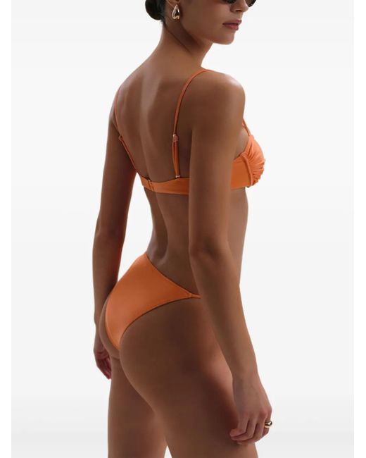 Noire Swimwear White Bikini Monowire À Fermeture Nouée