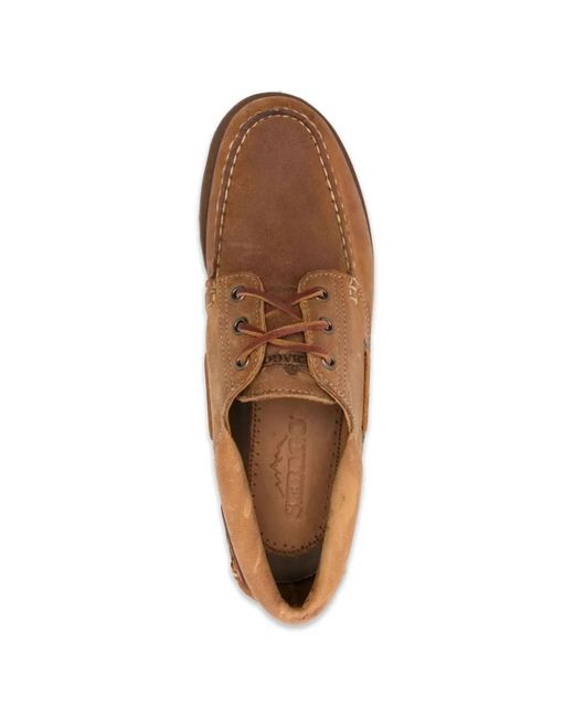 Sebago Brown Acadia Crazy Horse Boat Shoes for men