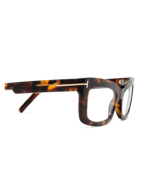 Tom Ford Brown Rectangle-Frame Glasses