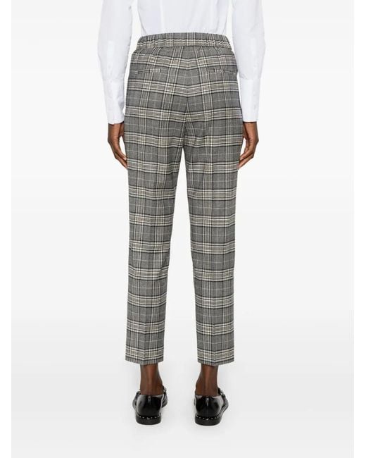 Peserico Gray Check Trousers