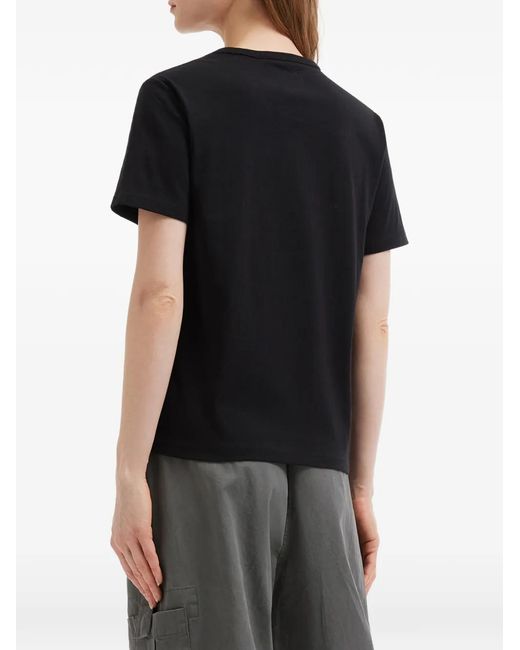 Izzue Black Graphic-Print T-Shirt