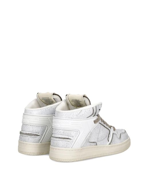 Philippe Model White Textured Padded Sneakers
