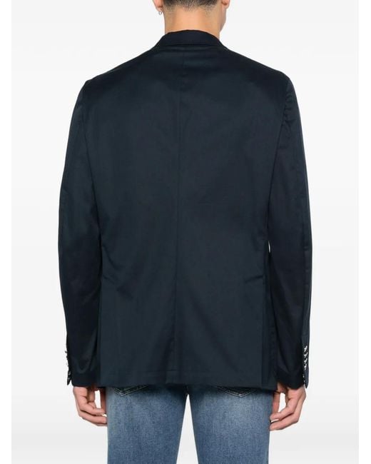 Brioni Blue Button Pocket Blazer for men