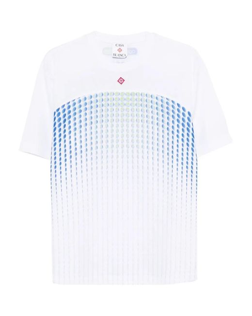 Casablanca Blue Tennis Tech T-Shirt for men