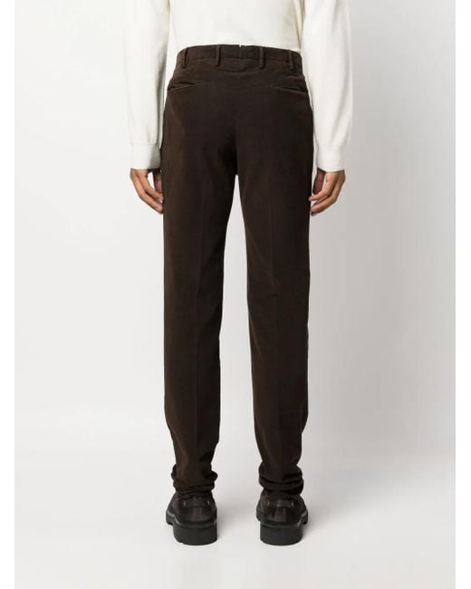 Incotex Black Straight-Leg Corduroy Chinos for men