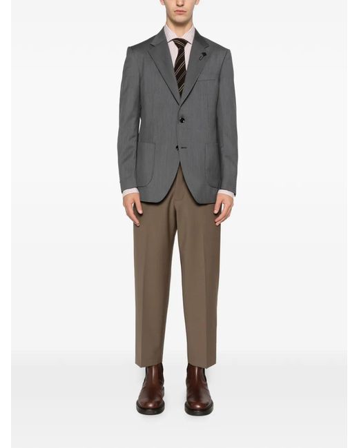 Lardini Gray Button-Up Blazer for men